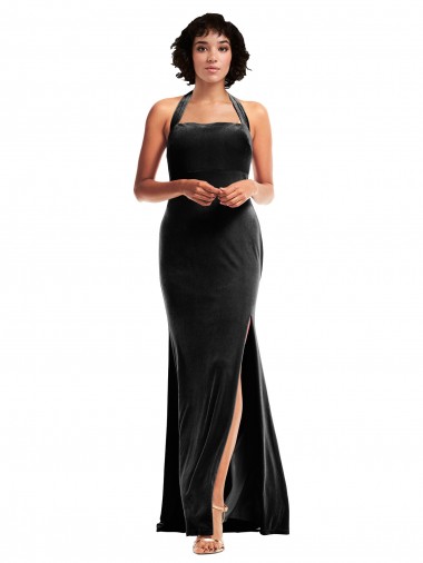 Black Halter Neck Sleeveless Low Back Mermaid Formal Evening Gown / Prom Dress / Bridesmaid Dress Townsville