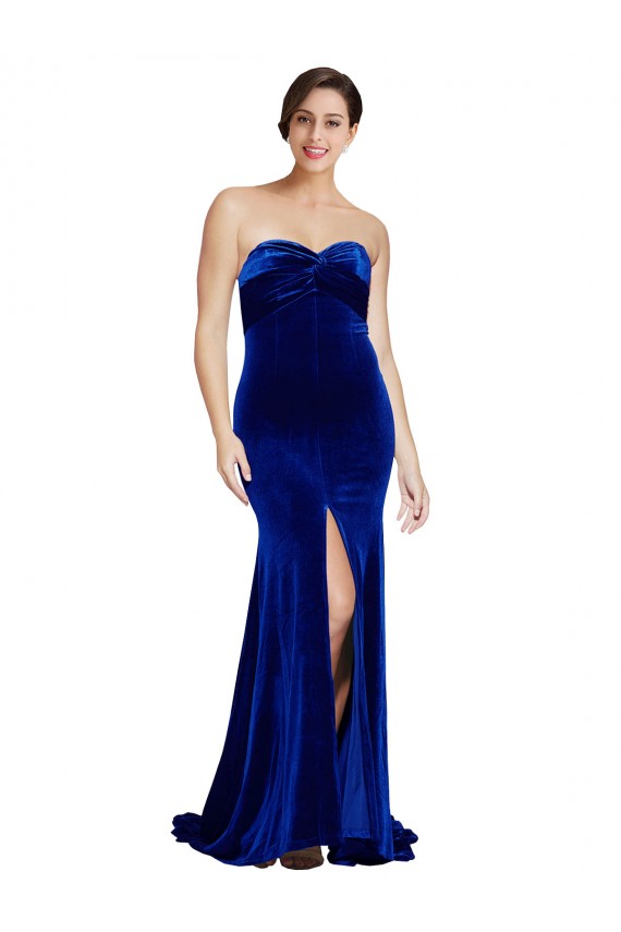 Royal Blue Strapless Sleeveless Low Back Mermaid Formal Evening Gown / Prom Dress / Bridesmaid Dress Townsville