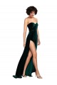 Dark Green Sweetheart Sleeveless Low Back A-Line Semi Formal Evening Dress / Prom Dress / Bridesmaid Dress Townsville